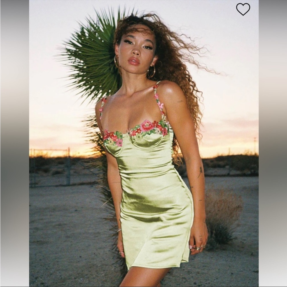 Princess Polly Green Kenzie Mini Dress